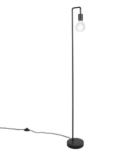 Moderná stojaca lampa čierna - Facil
