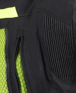 W-TEC Aircross bunda čierna-fluo žltá - 3XL