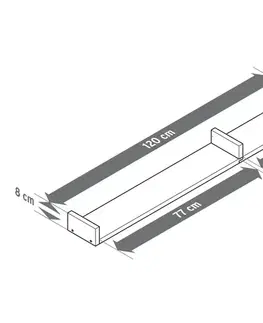 Nástenná polička, cca 120 cm