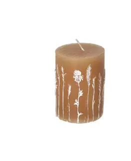 Dekoria Sviečka Giulia 9cm light brown, 7 x 9 cm