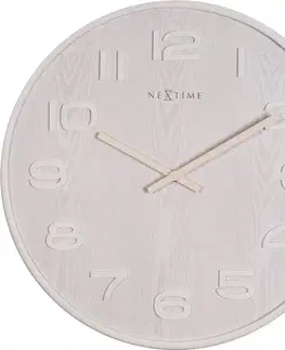 Dizajnové nástenné hodiny 3095wi Nextime Wood Wood Big 53cm