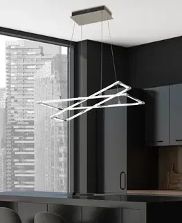 Apeti Kseros LED striebornosivá závesná stropná lampa 4000K