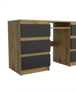 Písací stôl Leo III artisan/čierna