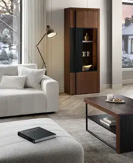 PARADIS obývacia zostava, dub antický / čierna