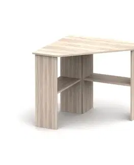 KONDELA Rony New rohový pc stolík dub sonoma