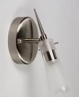 Nástenná lampa saténovo-niklová nástenná lampa Tira