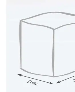 Sedací vak taburetka Cube S ekokoža TiaHome - Oranžová