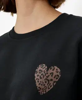 Mikina s potlačou, čierna