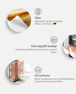 Paraván Zebra pattern (turquoise) Dekorhome