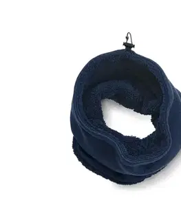 Kruhový šál z pleteného flísu, modrý