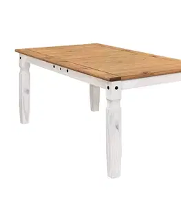 Jedálenský stôl 178x92 CORONA biely vosk