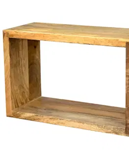 Polica na stenu Devi 50x30x22 indický masív mango