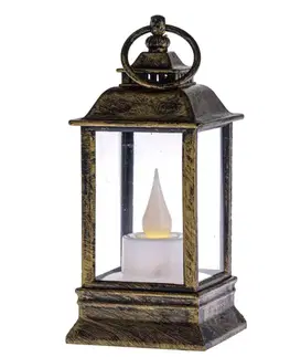 Lampáš s LED sviečkou Cremona medená, 6 x 13 cm
