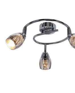 Nástenná špirálová lampa 3X10W E14 LED chróm MILTON