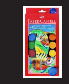 Vodové farby Faber-Castell priemer 30 mm 21 ks