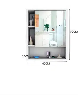 DENA kúpeľňová skrinka so zrkadlom, biela