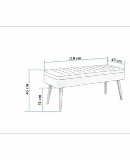 Lavica Vina 2 Grey and Walnut