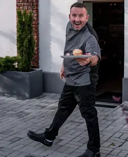 EGOCHEF Kuchársky rondon EGOchef OTTAVIO cool vent sivý - krátky rukáv L
