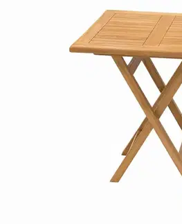DEOKORK Záhradný skládací stôl ILLA 70x70 cm (teak)