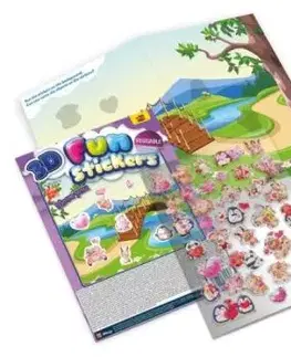 Trblietavé 3D nálepky - Zaľúbené zvieratká