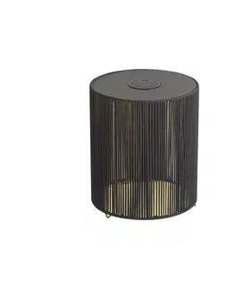 Moderná vonkajšia stolná lampa tmavosivá vrátane LED nabíjateľnej a solárnej IP54 - Rope
