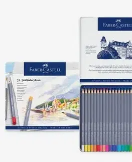 Akvarelové Pastelky Faber-Castell Goldfaber Aqua plechová krabička 24 ks