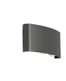 Vonkajšia nástenná lampa tmavosivá vrátane LED 6-žiarovková IP54 - Silly