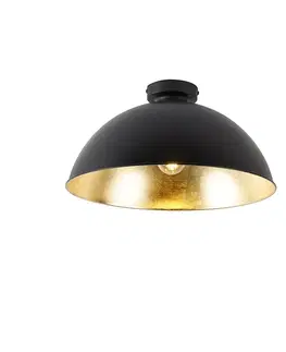 Stropná lampa čierna so zlatom 42 cm nastaviteľná - Magnax