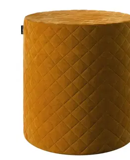 Dekoria Taburetka valec - prešívaná do kosoštvorcov, Sennepsgul, ø 40, výška 40 cm, Velvet, 704-23