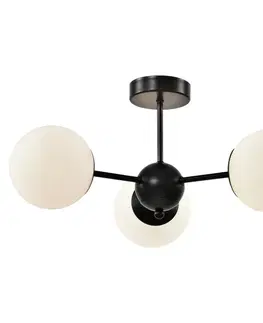 Závesná lampa Calari čierna 3x40W E14 biele tienidlo