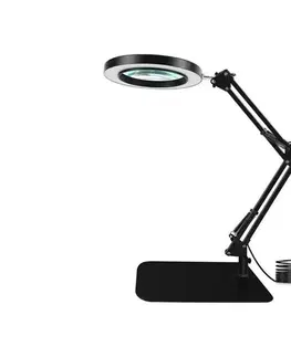 LED Stmievateľná stolná lampa s lupou LED/11W/5V čierna P359A