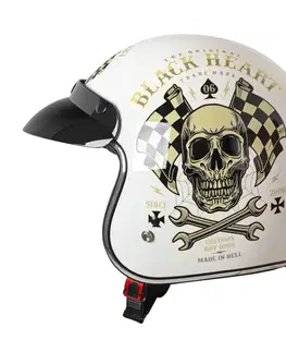 W-TEC Black Heart V541 Black Heart Skull, čierna lesk - S (55-56)