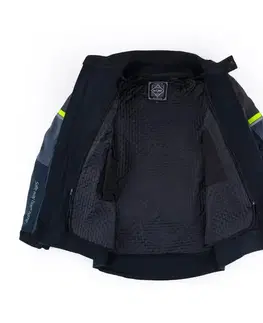 W-TEC Modock bunda čierno-modro-fluo žltá - 3XL