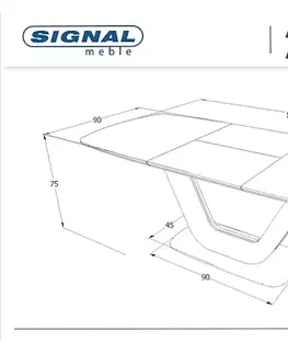 Rozkladací jedálenský stôl ARMANI CERAMIC Signal