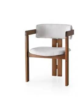 Jedálenská stolička CO Cream and Walnut