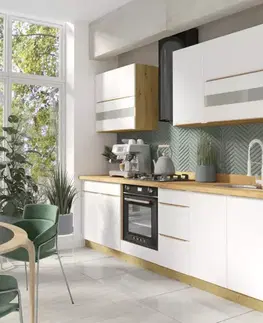 Kuchynská linka Glamour 260 C Plus s pracovná doska white