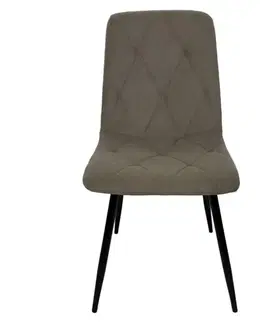 KONDELA Danira jedálenská stolička béžovosivá (taupe) / čierna