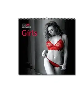Nástenný kalendár Girls štvorec 2025