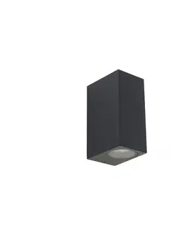 Moderná nástenná lampa čierna 2-svetlá IP44 - Baleno