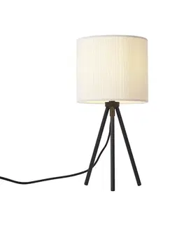 Moderná stolná lampa s trojnožkou biela so zamatovým tienidlom - Luz