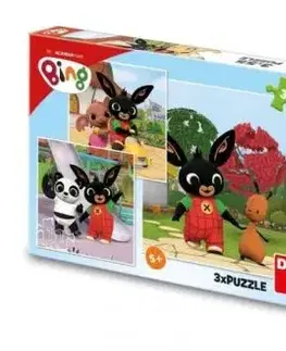 Puzzle Bing sa hrá 3x55 Dino