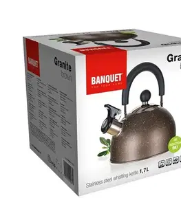 Banquet Nehrdzavejúca kanvice GRANITE Brown, 1,7 l, hnedá