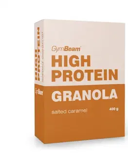 GymBeam Granola s vysokým obsahom bielkovín slaný karamel