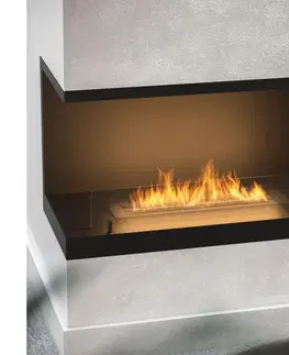 InFire - Rohový BIO krb 80x45 cm 3kW čierna INSIDE L 800V2