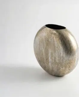 DELIFE Váza Orbia B33 x T13 x V31 cm kov platinová Aurum ručne vyrobená