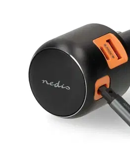 CCH1C1A60WBK - Autonabíjačka so zatahovacím káblom PD 30 W, 2× USB-C + 1× USB-A CCH1C1A60WBK