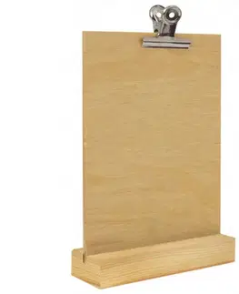 HENDI Stojan na menu so štipcom - A4 natural