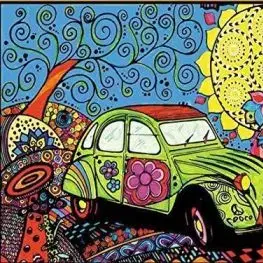 Colorvelvet zamatový obrázok Auto veľký