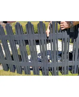 Záhradný plôtik Mega antracit, 4,7 m