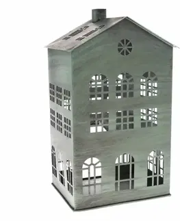 Kovový svietnik Rustik House, 18 x 31 x 15 cm